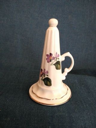 Hammersley English Bone China Victorian Violets Candle Snuffer Vintage