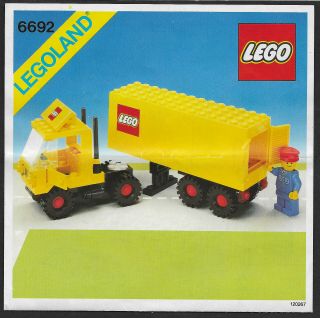 Lego 6692 - Tractor Trailer - Instruction Booklet - Vintage Legoland