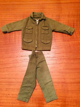 1964 Gi Joe Vintage Action Soldier Zippered Jacket & Pants No Tag,  Org Owner
