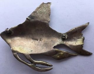 Vintage Sterling Silver Fish Pin 2