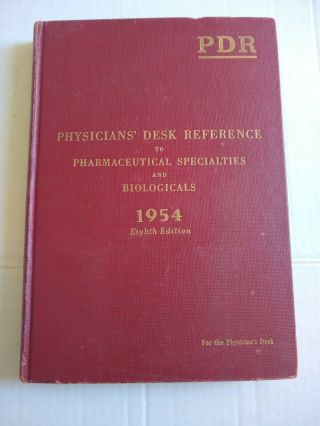 Vintage Pdr Physicians Desk Reference 1954 Eighth Edition