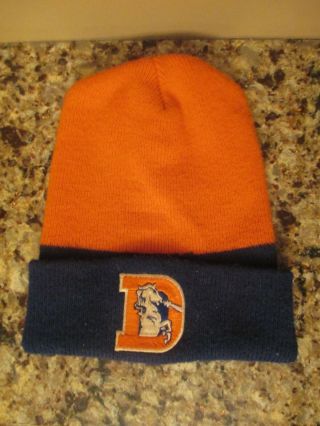 Vintage Denver Broncos Orange Crush Knit Winter Hat Euc