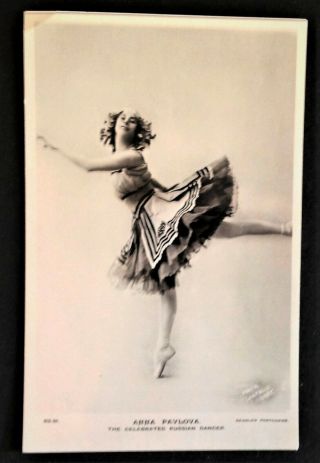 Anna Pavlova.  Vintage 1910 Real Photo Pc.  Ballets Russes.  Diaghilev.
