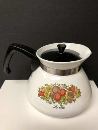 Vtg 1970s P - 104 Corning Ware Spice O Life Teapot Coffee Pot 6 - CUP StoveTop 2