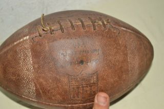 ANTIQUE/ VINTAGE RAWLINGS NFL - 1 OFFICIAL LEATHER FOOTBALL FULL SIZE 3