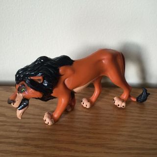 Vintage Disney Lion King Scar Fighting Pvc Figure Toy Applause Disney Villain
