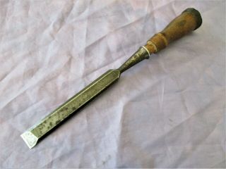 Vintage T H Witherby 7/8 Inch Wide Socket Chisel With Beveled Sides