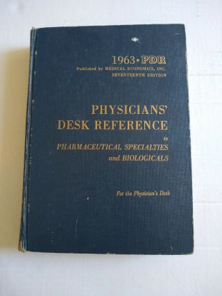 1963 Vintage Pdr Physicians Desk Reference Seventeenth Edition Medicine Drugs