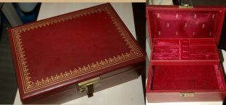 Vintage Mele Jewelry Box Red Velvet Inside