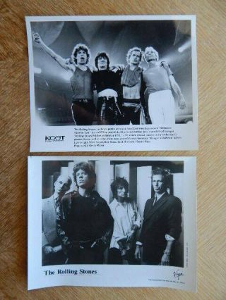 2 Vintage 1990s Rolling Stones Virgin Records & Tour Press Photos - Mick Jagger
