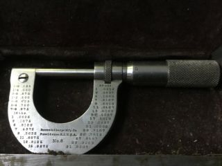 vintage Brown & Sharpe no.  8 micrometer with metal case 2