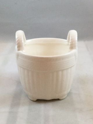 Vintage Tiffany & Co Small Ceramic Basket Cachet Pot Ivory