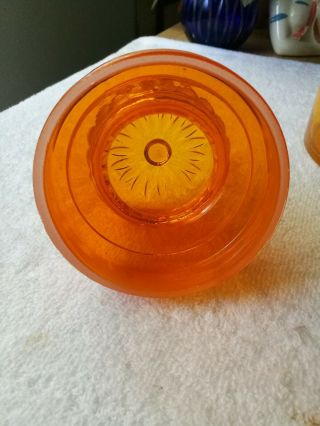 Vtg L.  E.  Smith Halloween Orange Tangerine Canister Jar 5