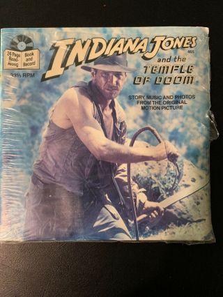 Vintage Read Along Record Indiana Jones Temple Of Doom Book 33 1/3 Rpm
