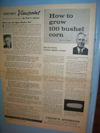 Vintage Seed Corn Advertising - 5 " X 14 " - Crows Hybrid Seed Corn