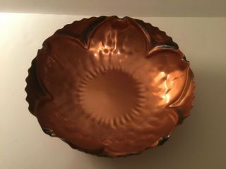 Vtg 10 " Solid Copper Decorative Bowl Made By Gregorian For The Paul Revere Shopp