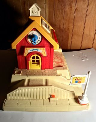 Vintage Fisher Price Little People School House Playground 2550 Accessories 1988