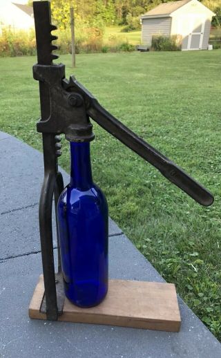 Vintage Cast Iron Bottle Capper And Corker Detroit,  Mi