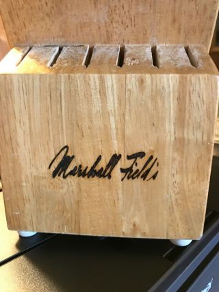 Vintage Marshall Field Butcher Block Wooden Knife Holder