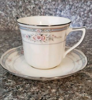 Vintage Noritake Ivory China Rothschild Tea Cup And Saucer Japan 7293