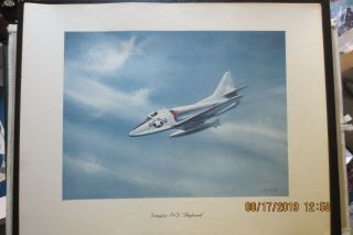 Vintage Douglas A4d Skyhawk Aviation Art Print By R.  G.  Smith