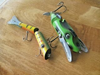 Two (2) Vintage Unknown Brand Pike/muskie Lures - -