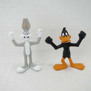 Daffy Duck & Bugs Bunny - Vintage 1991 Looney Tunes 3 " Pvc Figures