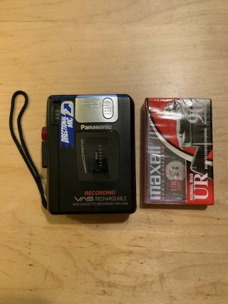 Panasonic Mini Cassette Tape Player Recorder Vintage Portable Model No.  Rq - L349