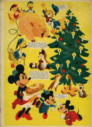 Vintage Walt Disney " Mickey Mouse Donald Duck " Swedish Advert 1930 