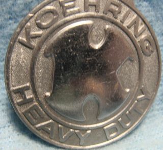 VINTAGE 1940s KOEHRING HEAVY DUTY CONSTRUCTION EQUIPMENT WATCH FOB 3
