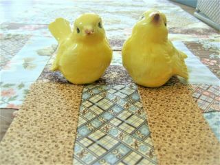 Vintage Goebel W Germany Canary Finch Yellow Bird Chick Pair Must L@@k