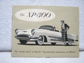 Vintage Buick Xp - 300 Experimental 1950s Car Brochure
