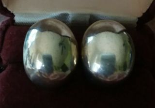Vintage 925 Sterling Silver Earrings,  Dome Clip On 12 Grams