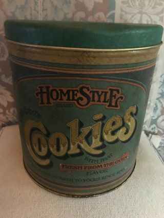 Vintage Ballonoff Homestyle Cookies Metal Tin