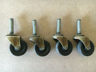 Set Of Four Vintage Casters Wheels 2 " In Diameter
