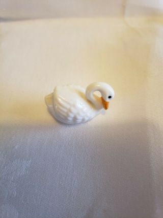 Vintage Miniature White Duck Figurine