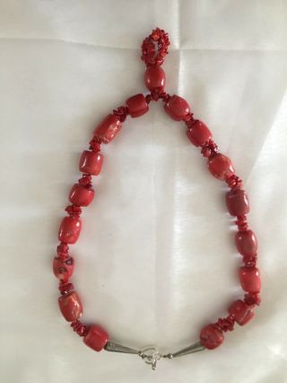 Beaitiful Vintage Natural Coral Beads Necklace
