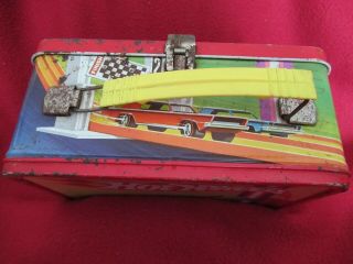 VINTAGE 1969 HOT WHEELS CARS METAL LUNCH BOX LUNCHBOX MATTEL,  INC - NO THERMOS 4