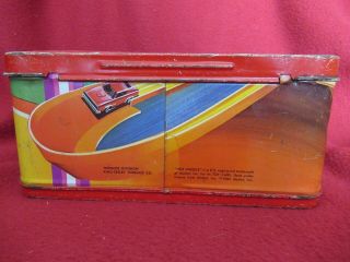 VINTAGE 1969 HOT WHEELS CARS METAL LUNCH BOX LUNCHBOX MATTEL,  INC - NO THERMOS 5