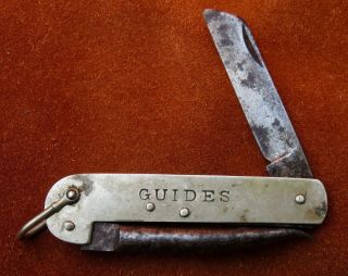 Vintage Antique Folding Pocket Knife William Rodgers Girl Guides Scout Sheffield
