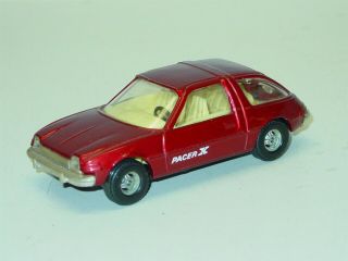 Vintage Corgi Amc Pacer X Car,  Die Cast Toy Vehicle,  Red 1:36 Scale