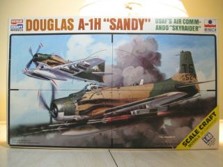 Vintage Esci 1/48 Douglas A - 1h Skyraider " Sandy " Usaf Air Commando Sc - 4040