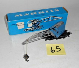 Vintage Marklin Ho Scale 4611 Crane Car Box 65