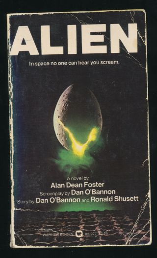 Alien By Alan Dean Foster Vtg 1979 Paperback 1st Ed Warner Books Movie - Tie - In