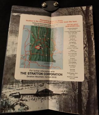 STRATTON Vintage Skiing Ski Brochure Trail Map VERMONT Resort Souvenir Travel 3