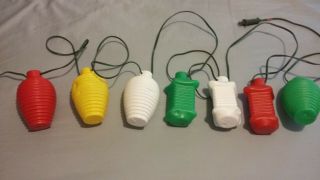Vintage Set Lantern Patio Rv Blowmold String Lights Not Working/replacement