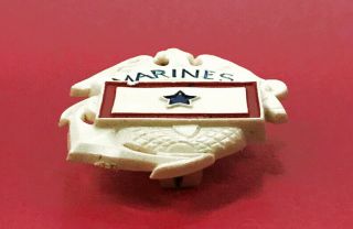 Vintage WWII Plastic USMC US Marine Corps EGA MARINES Son In Service Homefront P 2