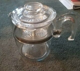 Pyrex 7759 - B Complete 9 - Cup Glass Percolator Vintage Coffee Pot