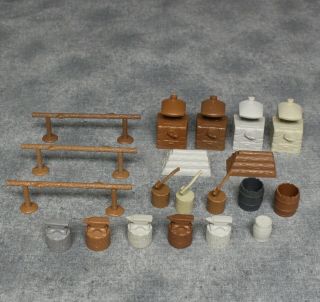 Vintage Marx Fort Or Western Ranch Play Set Hp Outdoor Accessories (x20)