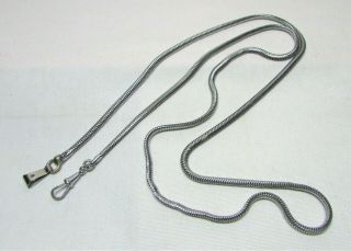 Vintage 36 " Snake Chain Metal 1/4 " Clip & Claw Camera Neck Strap -